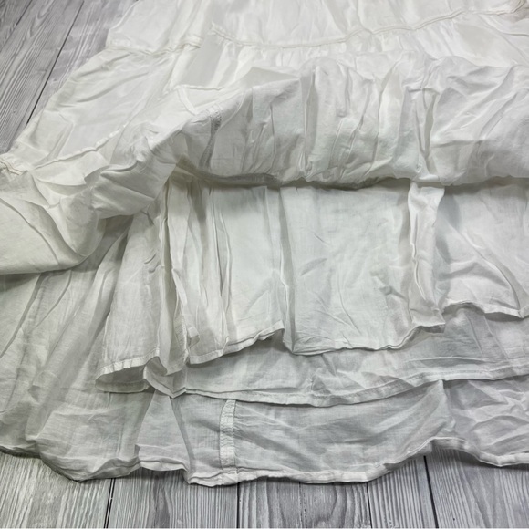 Zara Basic Ladies Skirt White Small Long Maxi Cotton Lined Flared High Rise VGC - Picture 9 of 13